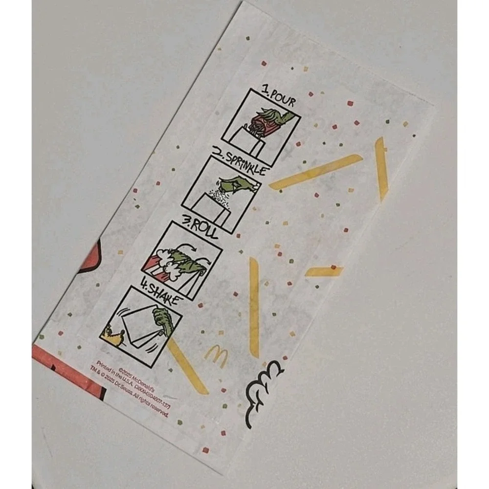 McDonald's Grinch Salt Dill Pickle Seasoning And Shaker‎ Bag